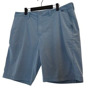 Travis Mathew Mens Golf Shorts Size 38 Blue Plaid Stretch Performance